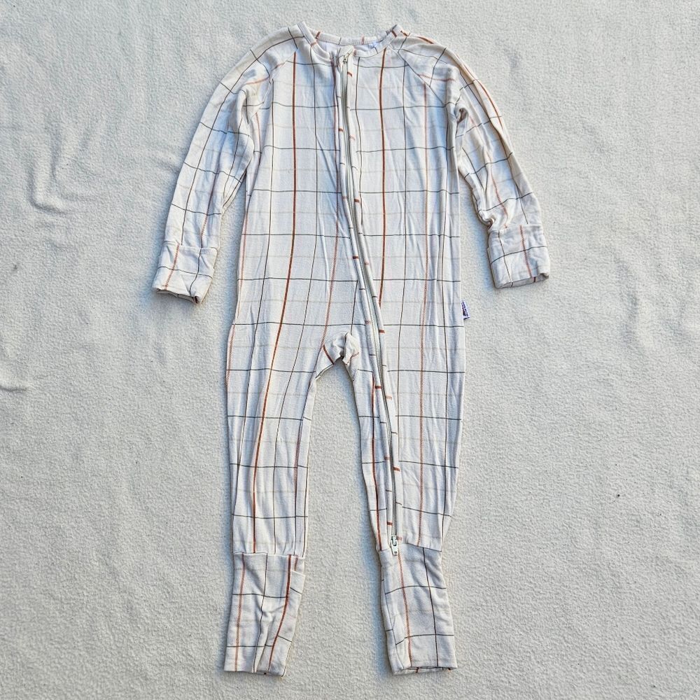 Brixton Brixton Cream Plaid Bamboo Zip Romper 12-18M